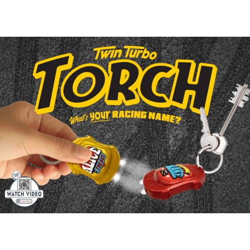 History & Heraldry Twin Turbo Torch Keyring [Family & Blank]