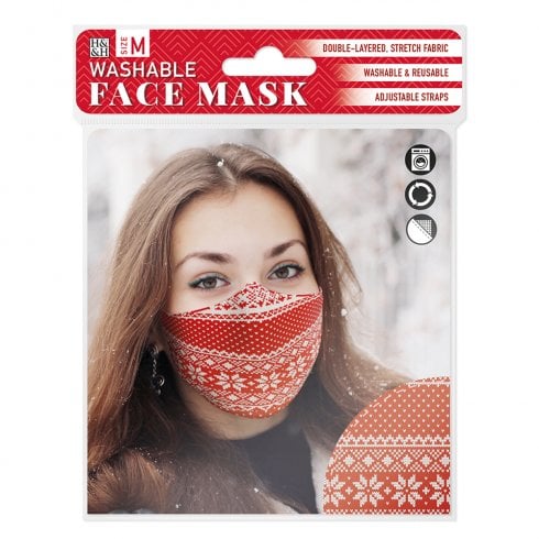 History & Heraldry Washable Face Mask-Fairisle Red