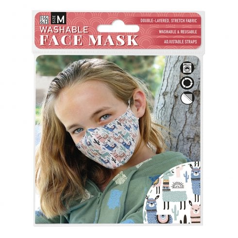 History & Heraldry Washable Face Mask - Llamas (M)