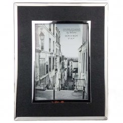 Nickel Plated Black Insert Photo Frame