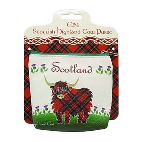 Islandcraft Highland Cow Zip Purse 12cm