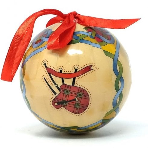 Islandcraft Scottish Bagpipes Bauble in Gift Box