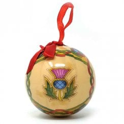 Scottish Thistle Christmas Bauble in Gift Box