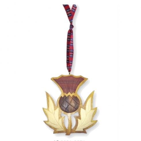 Islandcraft Scottish Thistle Wooden Hanging Decoration