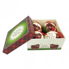 Set of 4 Highland Cow Baubles