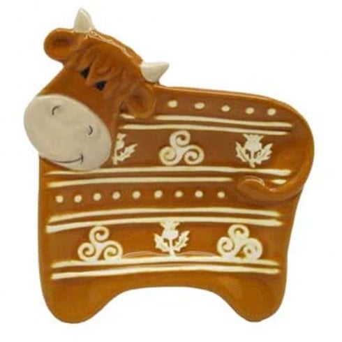 Islandcraft Woolly Ware Highland Cow Teabag Holder - 11cm