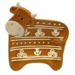 Woolly Ware Highland Cow Teabag Holder - 11cm