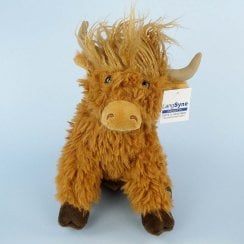 20cm Sitting Highland Cow Soft Toy