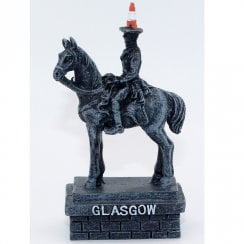 Glasgow Duke Of Wellington Statue Coneheid Resin Small Ornament