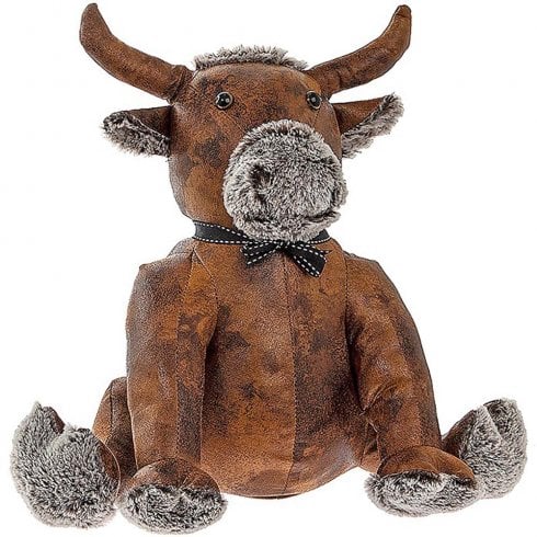 Lesser & Pavey Antique Pals Leather Bull Doorstop