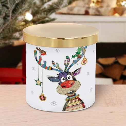 Lesser & Pavey Bug Art Christmas Rudolph Candle