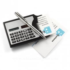 Business Card Holder with Calculator