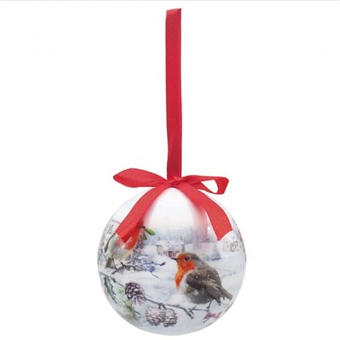Lesser & Pavey Christmas Robins Set of 6 Baubles