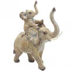 Elephant Figurine With Baby
