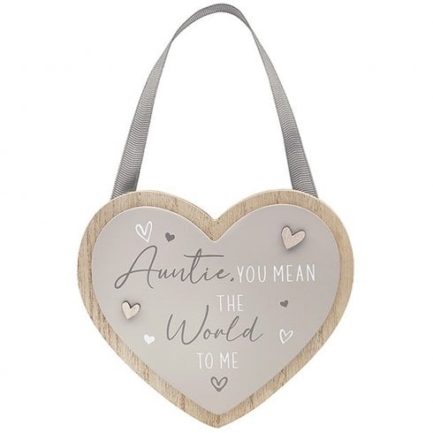 Lesser & Pavey Heart Shaped Auntie Plaque