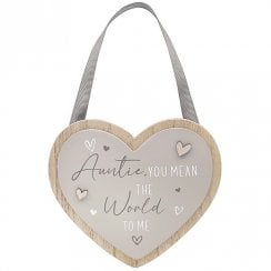 Heart Shaped Auntie Plaque