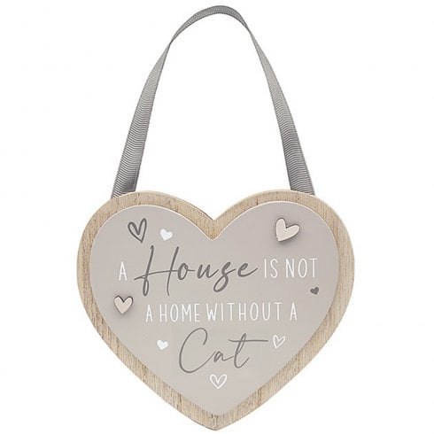 Lesser & Pavey Heart Shaped Cat Plaque 