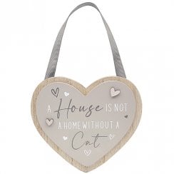 Heart Shaped Cat Plaque 