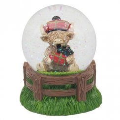 Highland Cow Bagpipe Water Globe