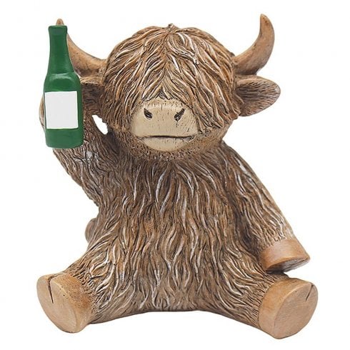 Lesser & Pavey Highland Cow Beer Cheers Ornament