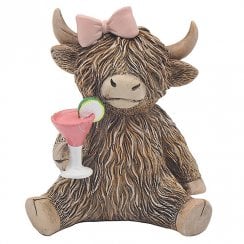 Highland Cow Happy Hour Ornament