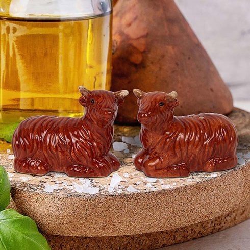 Lesser & Pavey Highland Cow Salt & Pepper Set