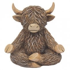 Highland Cow Yoga Moo Ornament