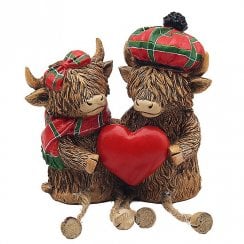 Highland Cows Tartan Loving Couple