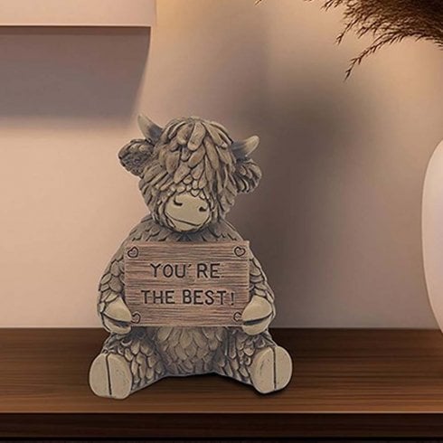 Lesser & Pavey Hughie Highland Cow Ornament - 'You're the Best' 