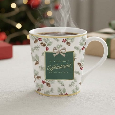 Lesser & Pavey Madelaine Green Xmas Mug