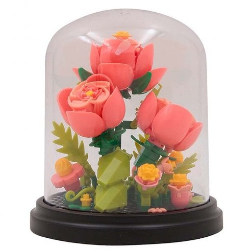 Lesser & Pavey Minibricks Flower Dome Pink Roses