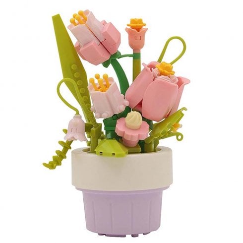 Lesser & Pavey Minibricks Flowers Pink Tulips