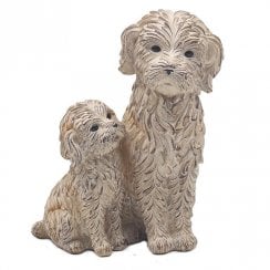 Mum and Puppy Dog Ornament