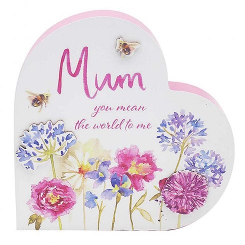 Lesser & Pavey Mum Floral Heart Plaque