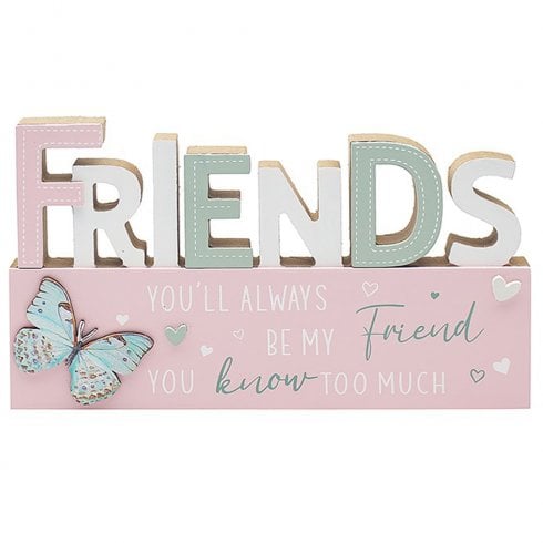Lesser & Pavey Pink Friends Table Plaque