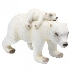 Polar Bear With Baby Figurine