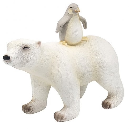 Lesser & Pavey Polar Bear With Penguin Figurine