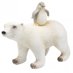 Polar Bear With Penguin Figurine