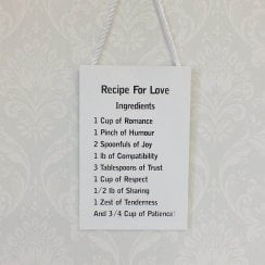 Recipe for Love Plaque
