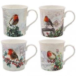 Robin Mugs in 4 Different Designs