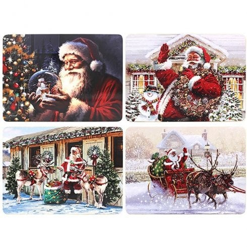 Lesser & Pavey Santa Placemats in 4 Different Designs
