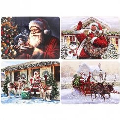 Santa Placemats in 4 Different Designs