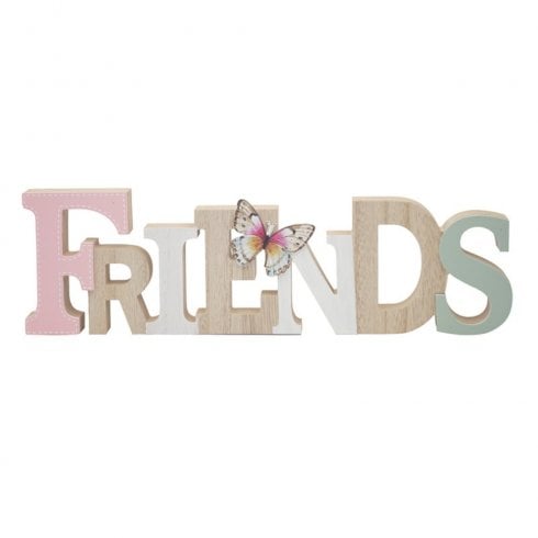 Lesser & Pavey Wooden Friends Plaque with Butterfly