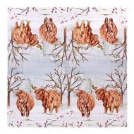 Xmas Highland Cow Paper Napkins