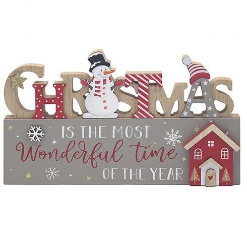 Lesser & Pavey Xmas Snowman Standing Plaque