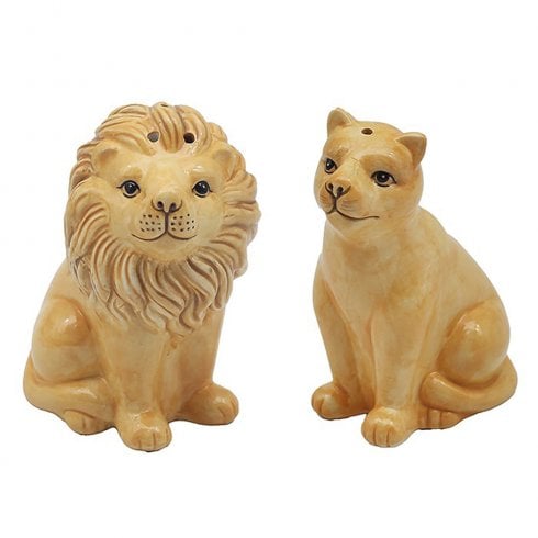 Lesser & Pavey Lion & Lioness Salt & Pepper Set