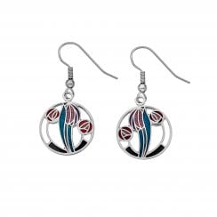 Mackintosh 18mm Earrings - Purple Turquoise 7673PRTQ