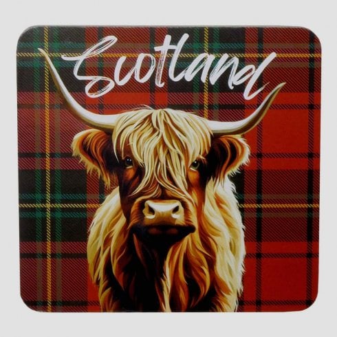 MacTartan Gift Co MacTartan Highland Cow Coaster