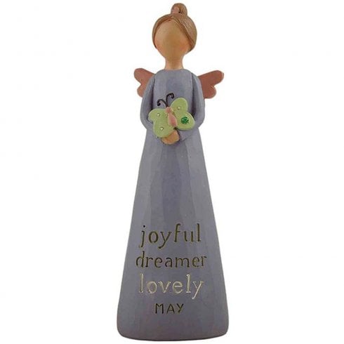 Feather & Grace May Birthstone Angel Figurine