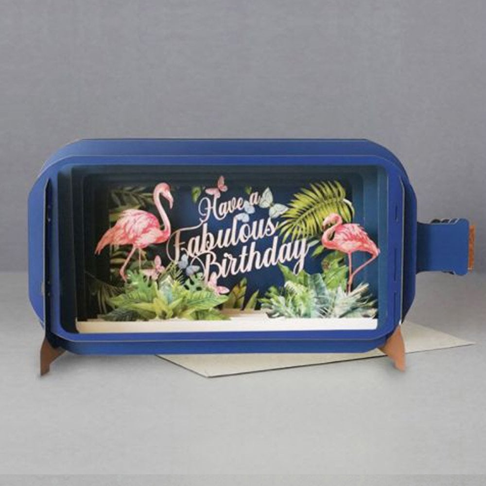 Message In A Bottle 3D Pop Up Card - Fabulous Birthday